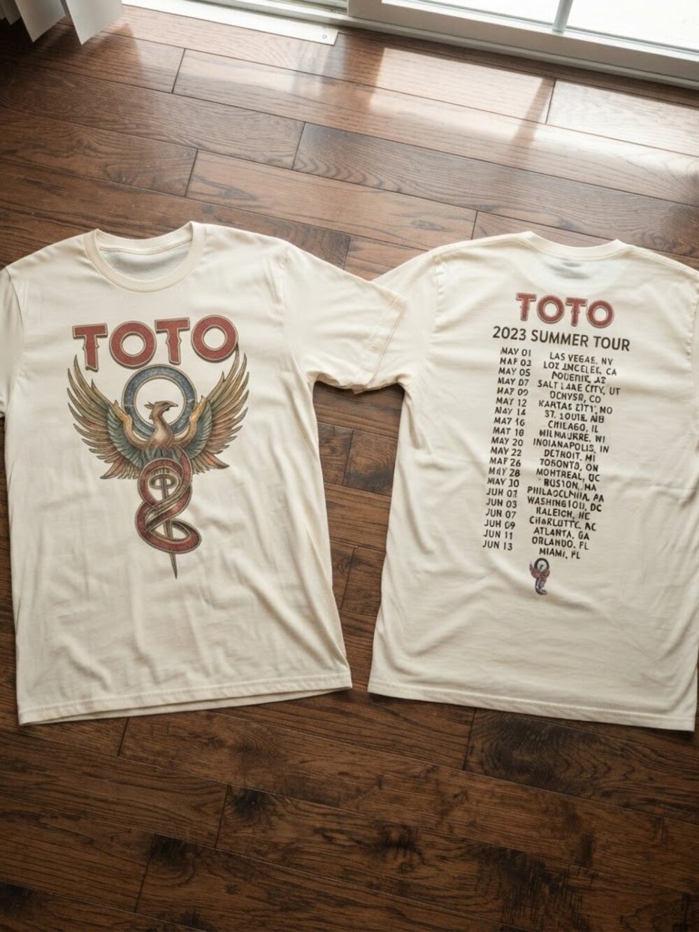 TOTO Cross Roads Summer Tour 2026 Sword Graphic Reprint T-Shirt